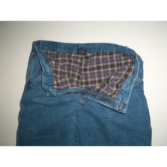Smiths Workwear Blue Jeans Size 36 Painters Flannel Lined Mens -022093 - Picture 3 of 4